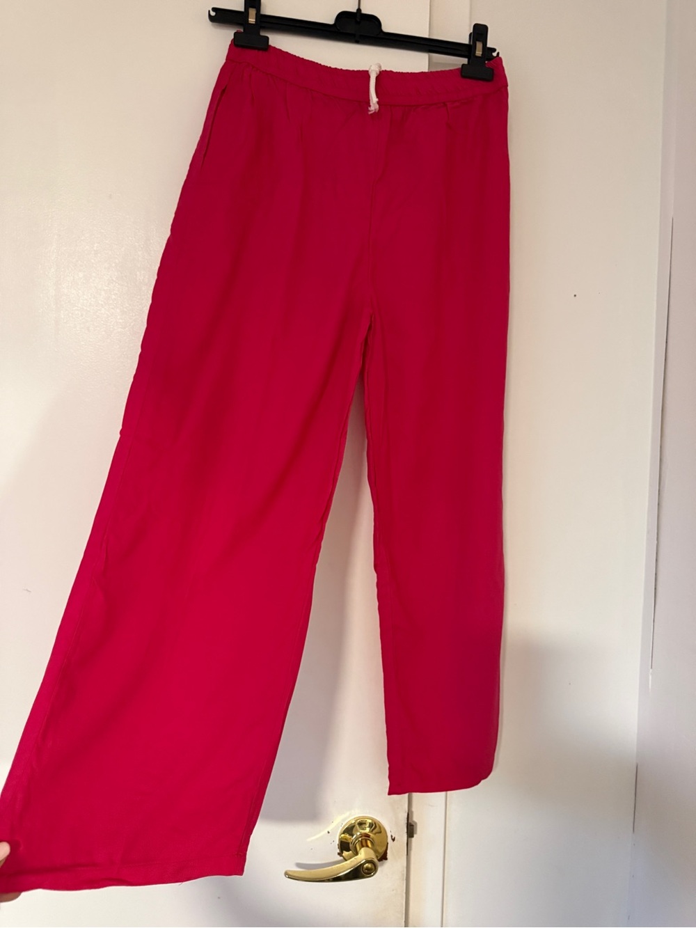 Bright Fuchsia Wide-Leg flowy  Lounge Pants